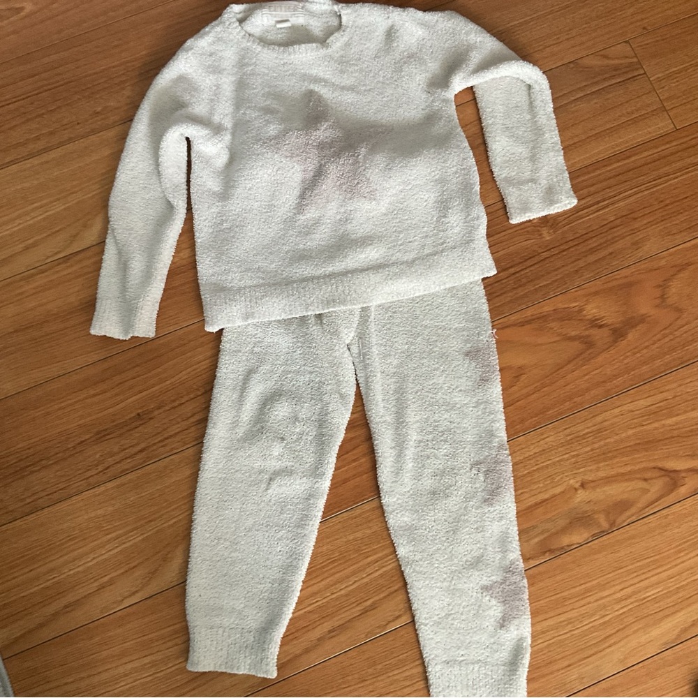 Cozy White Kids Pajamas lounge wear 3t unisex